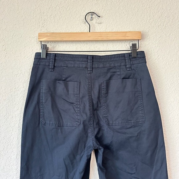 VINCE Womens Large Pockets Cotton Ankle Pants Washed Navy #V547921634 - Picture 7 of 14